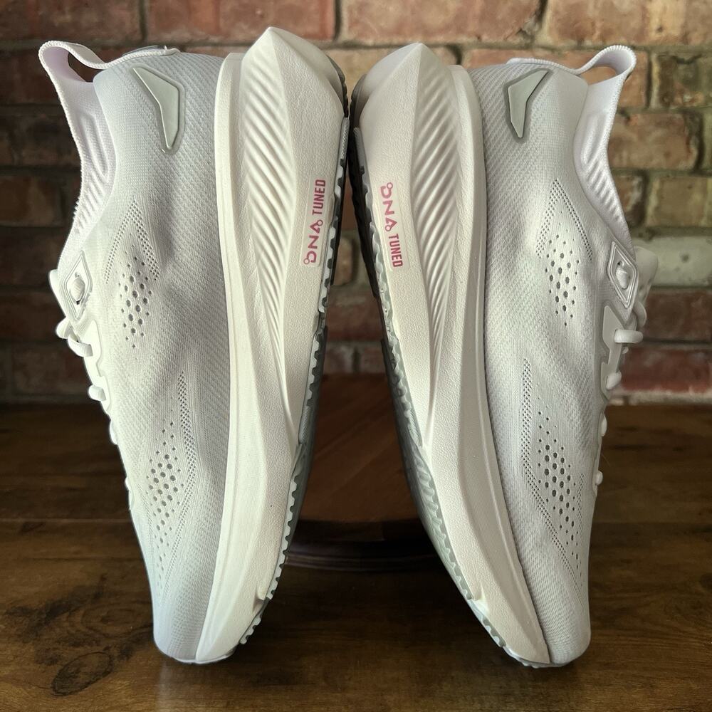 Brooks Glycerin 23 Womens 12 White Pink Cushioned Running Walking Shoes Sneakers - Picture 7 of 16